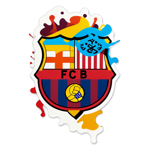 Szokujący Styl Graffiti: Odkryj Naklejkę FC Barcelona, Która Zmieni Twoje El Clasico!