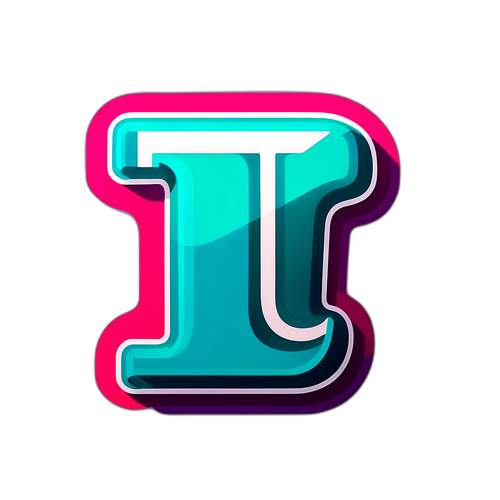 आकर्षक "T" टेक्स्ट स्टिकर