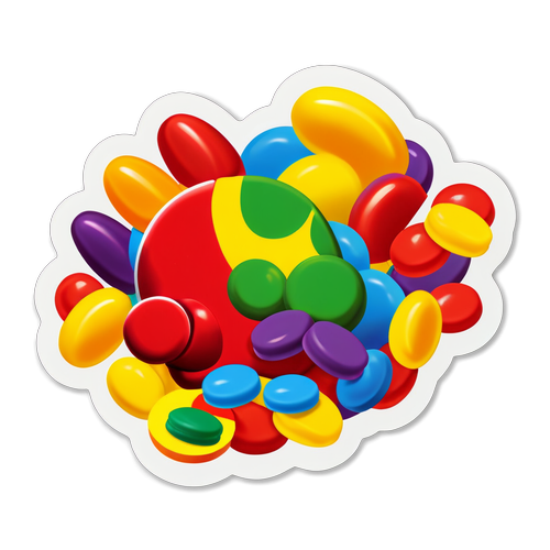 Haribo Logo met Regenboog van Snoep