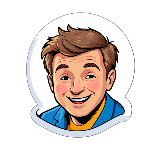 Un autocollant d'Arthur faisant un clin d'œil