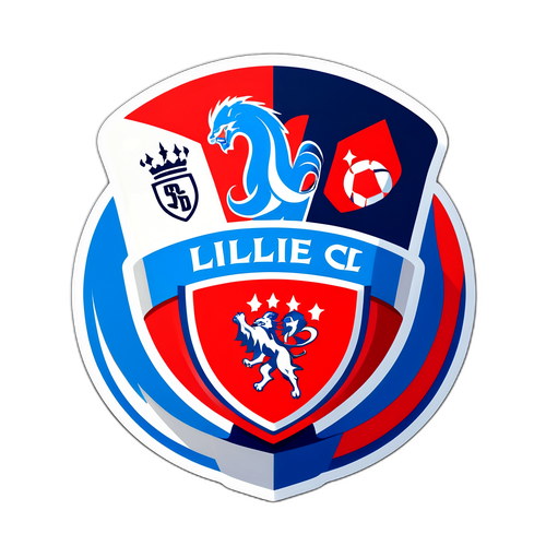 Lille OSC és Marseille Matchez Inspirált Matrica