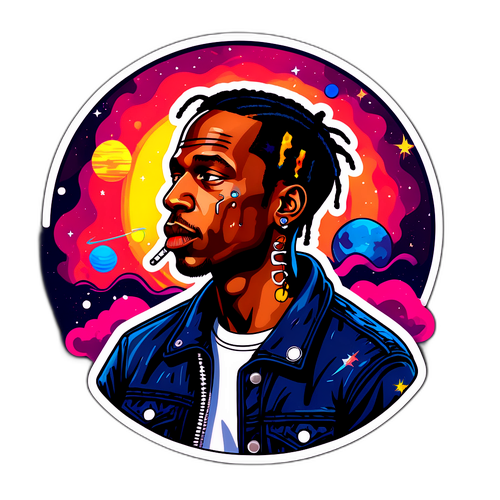 宇宙背景的音樂標誌