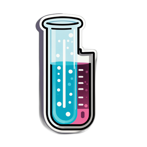 สติกเกอร์รูปแอมโมเนียในขวดทดลองนักเคมี
