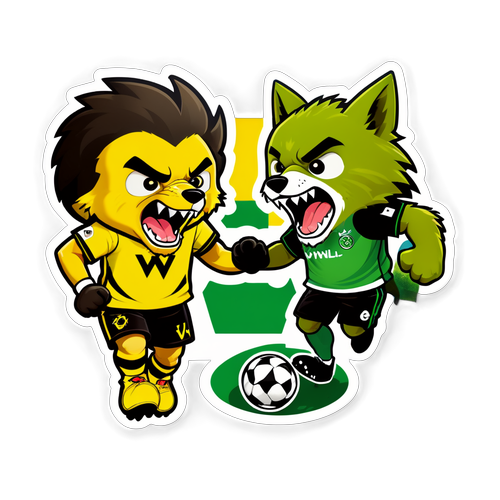 Lukisan Lencana Borussia Dortmund vs. VfL Wolfsburg