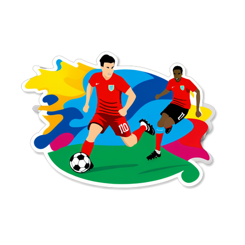 Unleash Your Olympic Spirit: Kick it at the Olympics with This Vibrant Soccer Sticker!