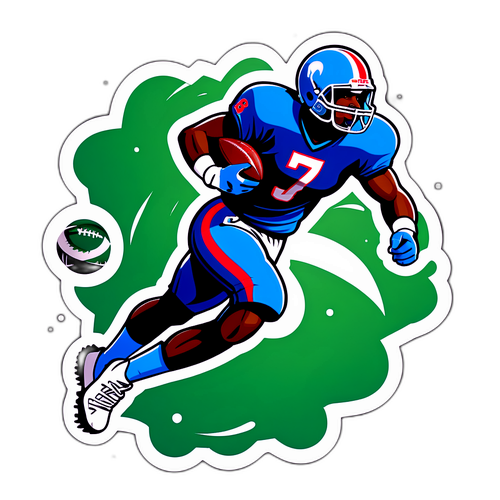 Futball játékos akcióban