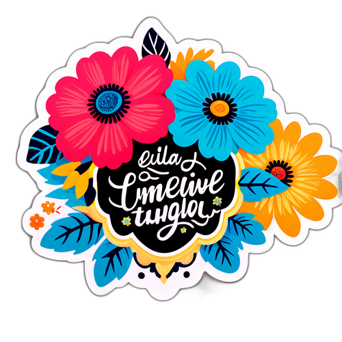 Sıla Türkoğlu Tarzında Çiçekli Sticker