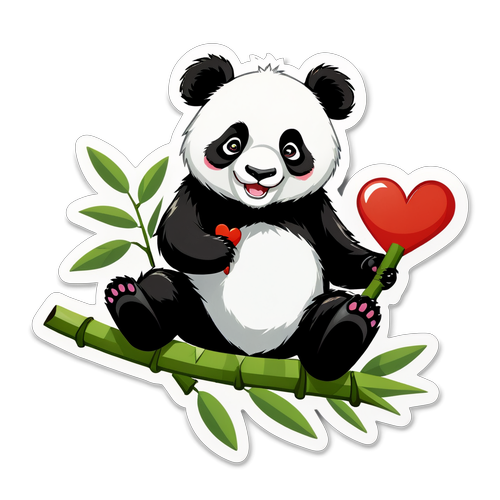 Herzschmelzende Panda-Liebe: Der süßeste Sticker, den du je gesehen hast!