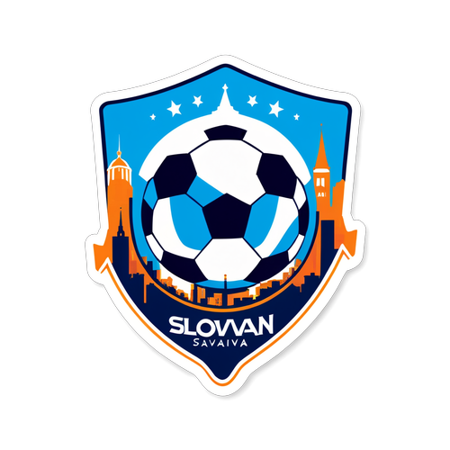 Keramaian Pertandingan di Kota: Stiker Logo Slovan Bratislava dengan Suasana yang Memukau!