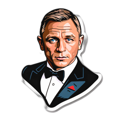 Elegantní nálepka s Daniel Craigem