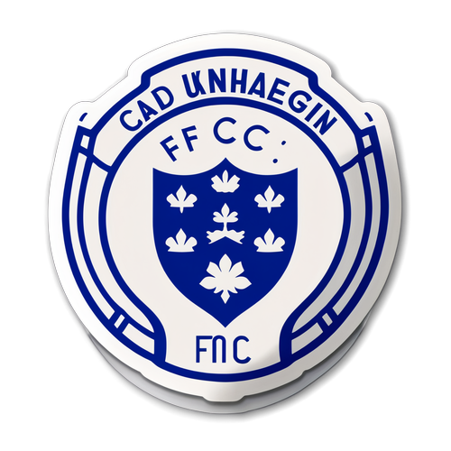 Desain Stiker Minimalis: Logo Copenhagen FC dengan Sentuhan Lapangan Sepak Bola yang Elegan!