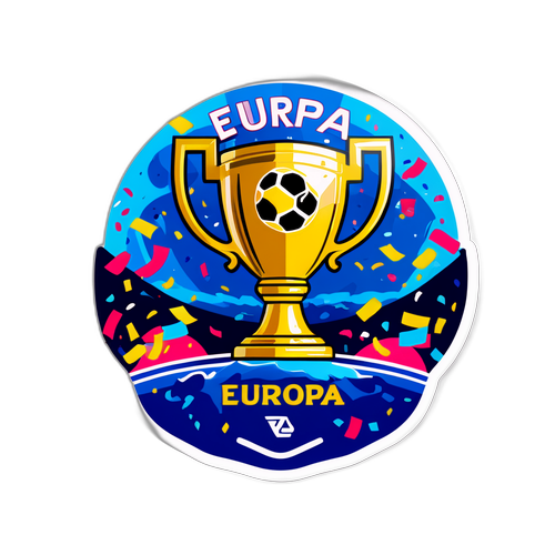 Autocolant cu trofeul Europa Conference League