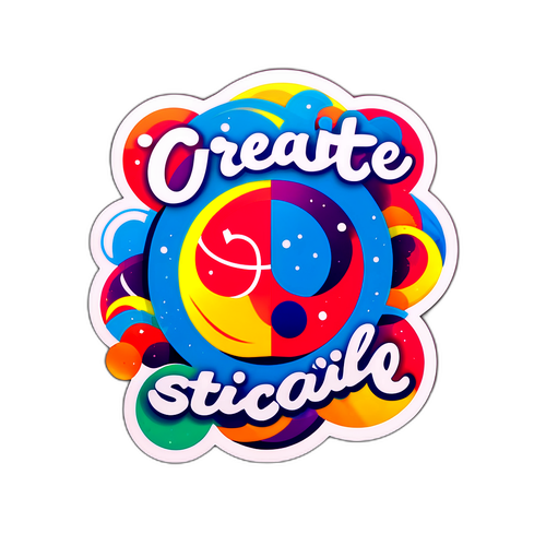 Farverig Truth Social Sticker