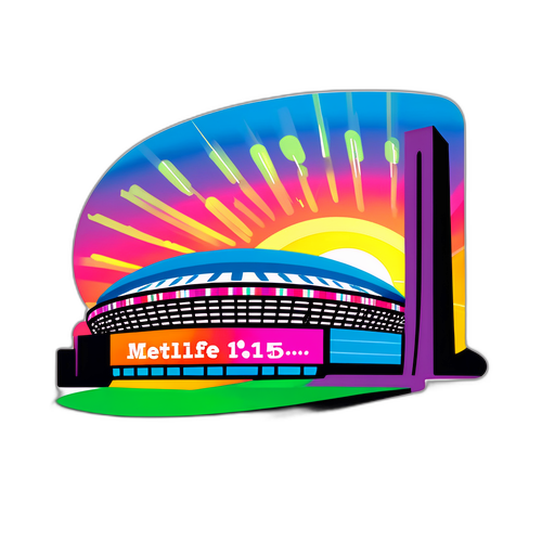 MetLife Stadion ved solnedgang