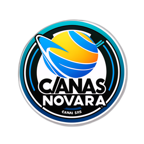 Σχέδιο αυτοκόλλητου με το λογότυπο του Canais Novasports