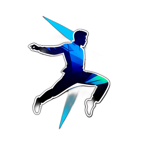 Anthony Gordon Silhuett - Dynamisk Kick Pose