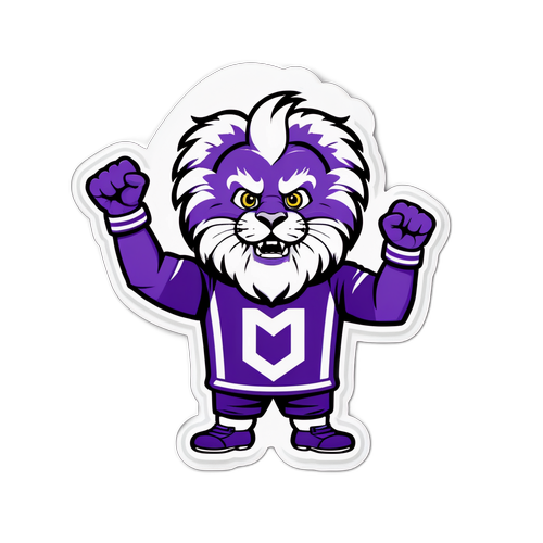 Anderlecht Mascotte Juichend met de woorden 'Heja Ninove!'