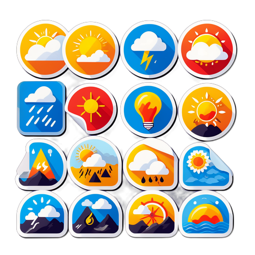 날씨 경고 아이콘 스티커