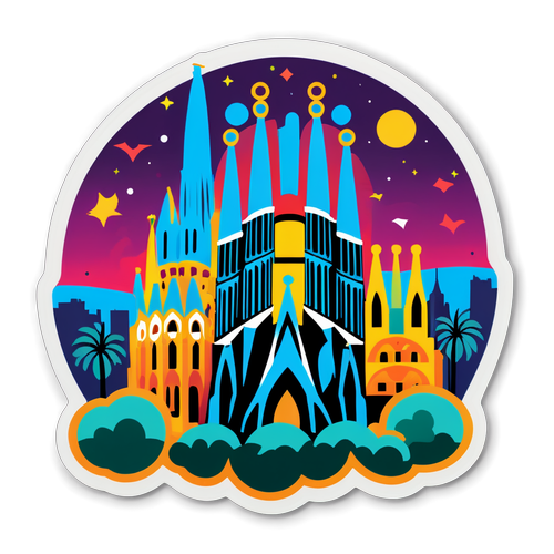 Barcelona Dalam Warna: Sticker Ikonik Sagrada Familia dan Keindahan Kreatif!