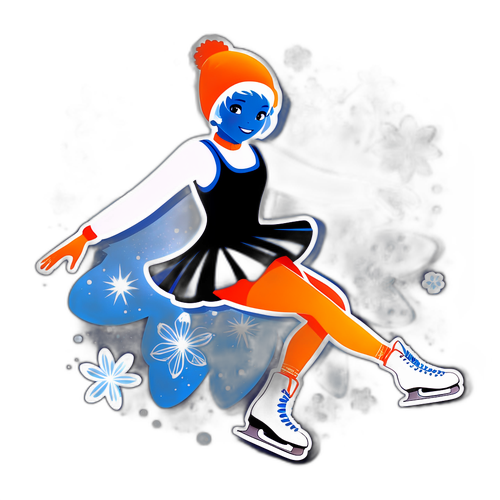 Konståkare som svirvlar i luften