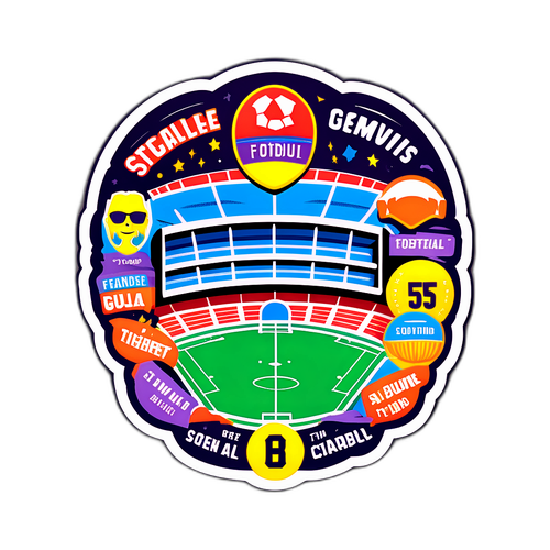 Stiker Tipografi Motivasi Bola Sepak