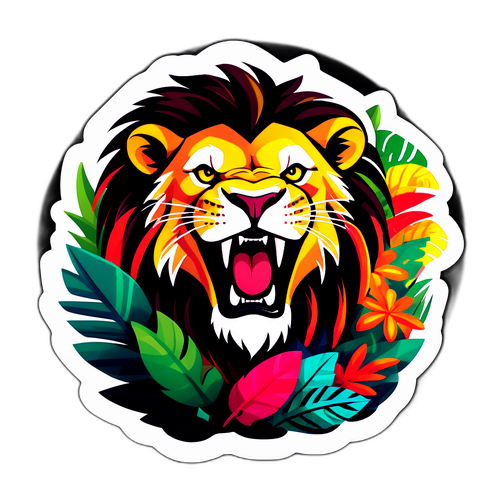 Uhyggelig Løve Sticker