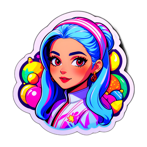 Adesivo colorato per promuovere 'Blanca' Stagione 3