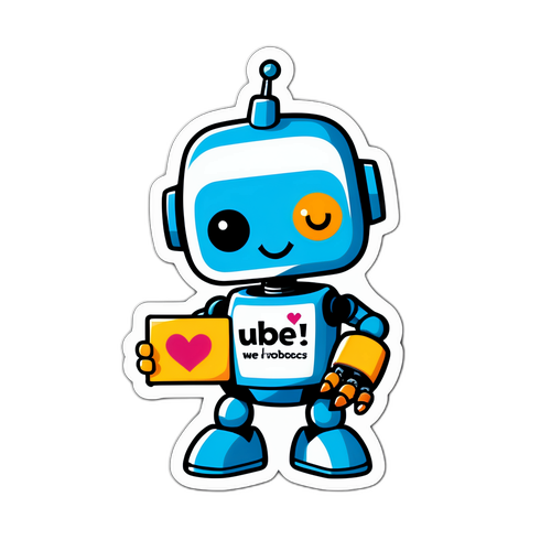 Design di adesivo di un robot giocoso per Ubtech Robotics