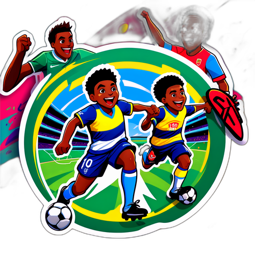 A emocionante sticker do jogo Ferroviária x Goiás