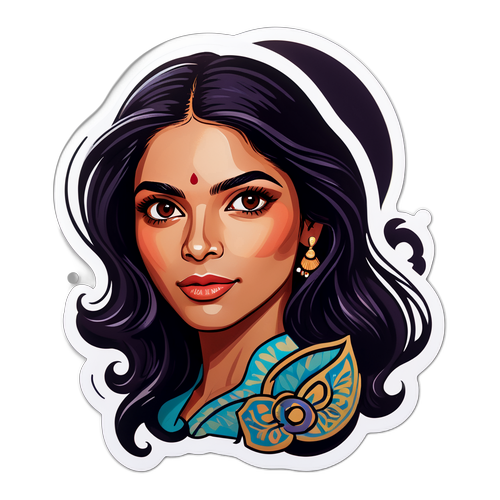 मलविका मोहनन का स्टाइलिश स्टिकर