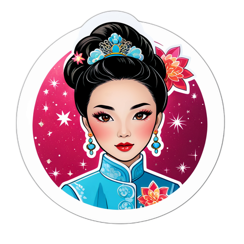 時尚貼紙設計 - 蔡天鳳主題