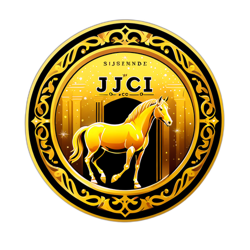 Tem quảng cáo cho SJC gold với hình ảnh con ngựa vàng lấp lánh