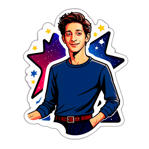 Sticker met Pierre Niney en Sterren