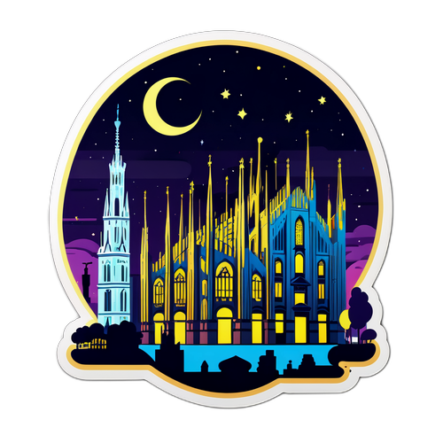 Γενικές εικόνες του Μιλάνου τη νύχτα