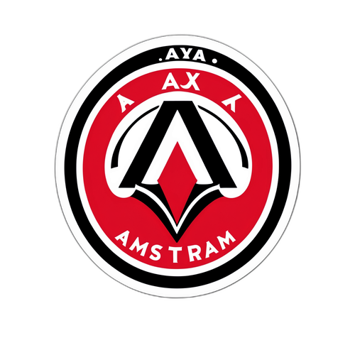 Stiker Bergaya Retro Logo Ajax Amsterdam