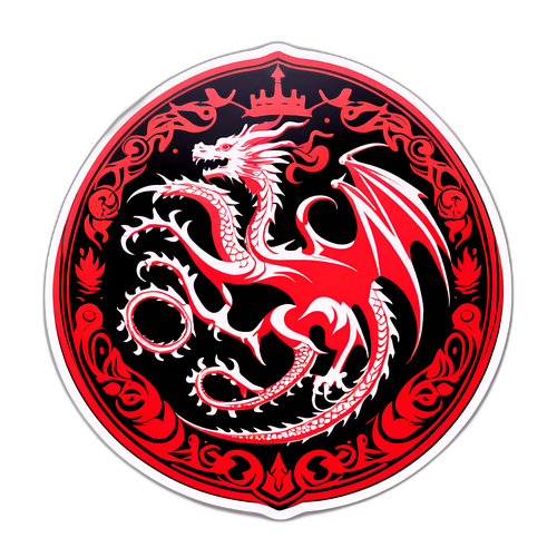 Aufkleber des Hauses 'House of the Dragon'