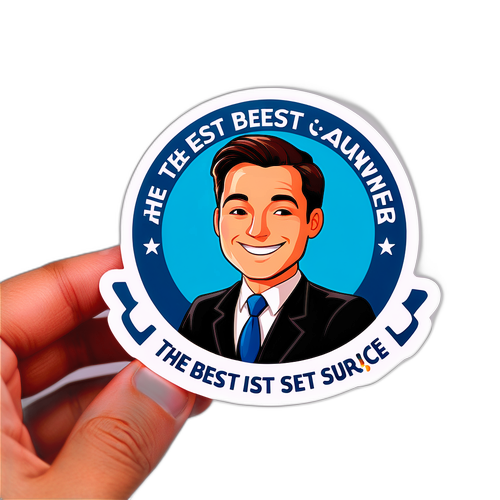 สติ๊กเกอร์ทนายความยิ้มแย้ม "บริการที่ดีที่สุด"