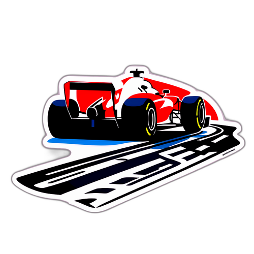 Racetrack med F1-logotyp och däckspår