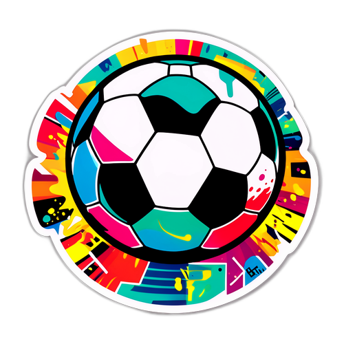 Pelota de fútbol con arte callejero del Cup Córdoba