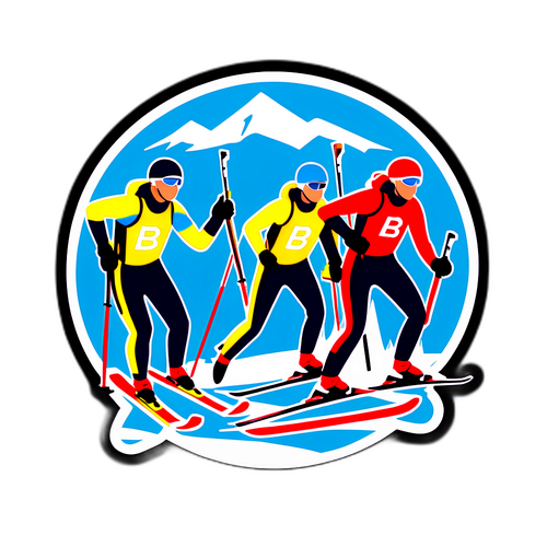 Illustration du biathlon relais