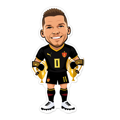 Lucius Podolski: Der Goldene Fußballheld in Action – Ein Meisterwerk der Kreativität!