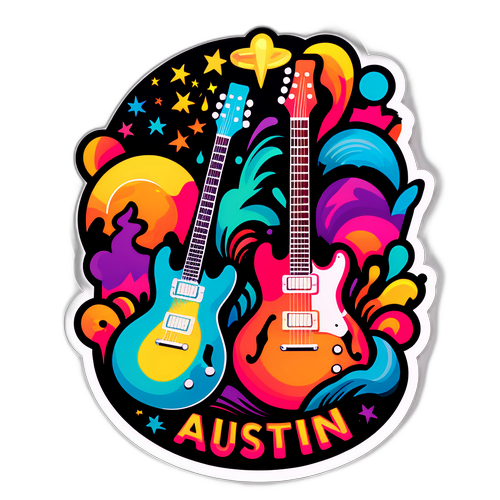 Autocollant vibrant d'Austin