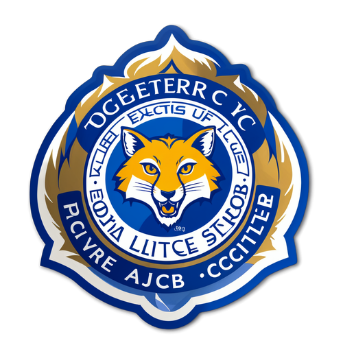 Diseño del logo del Leicester City con el lema "Juntos somos fuertes"