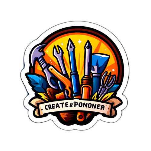 活潑的開拓者主題貼紙