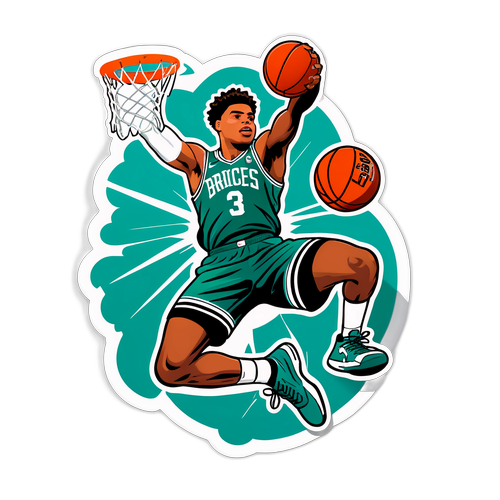 Action-Packed Dunk Sticker