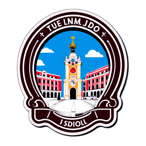 Sticker de la Puerta del Sol con la hora actual en Madrid