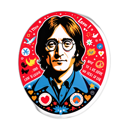 Adesivo con Citazioni Famosi di John Lennon