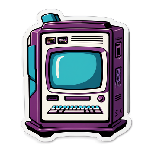 Retro Tech Vibes: Een Sticker voor de Nostalgische Innovator