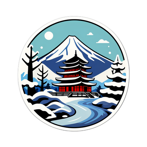 冬の風景に描かれた優雅なデザイン