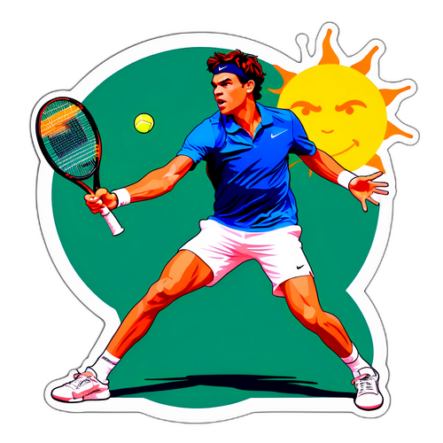 Sticker van Taylor Fritz met een forehand shot